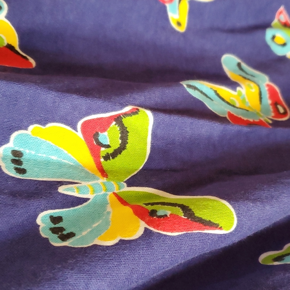 🌈 Vintage 1980s  🦋 Butterfly Cotton Skirt Adrienne Vittadini Sport Made Italy